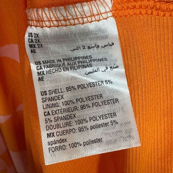 Bar III Checkered Square-Neck Mesh-Overlay Ruched Dress 2X NWOT - Picture 4 of 6